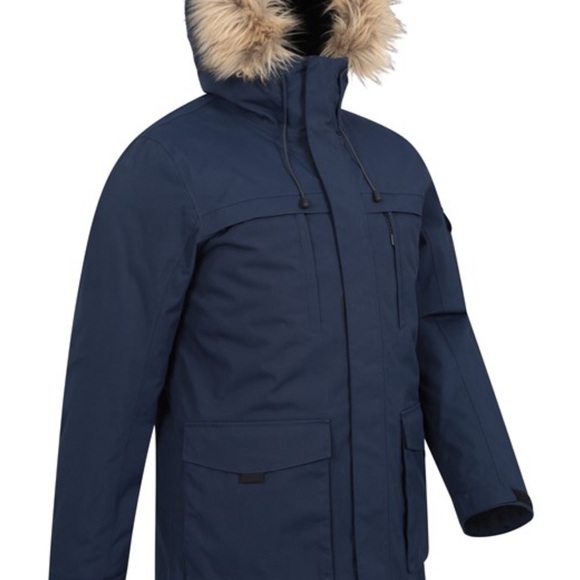 Men’s Waterproof Parka Jacket, size: M, Color: Navy, brand: Mountain Warehouse. - Picture 6 of 7